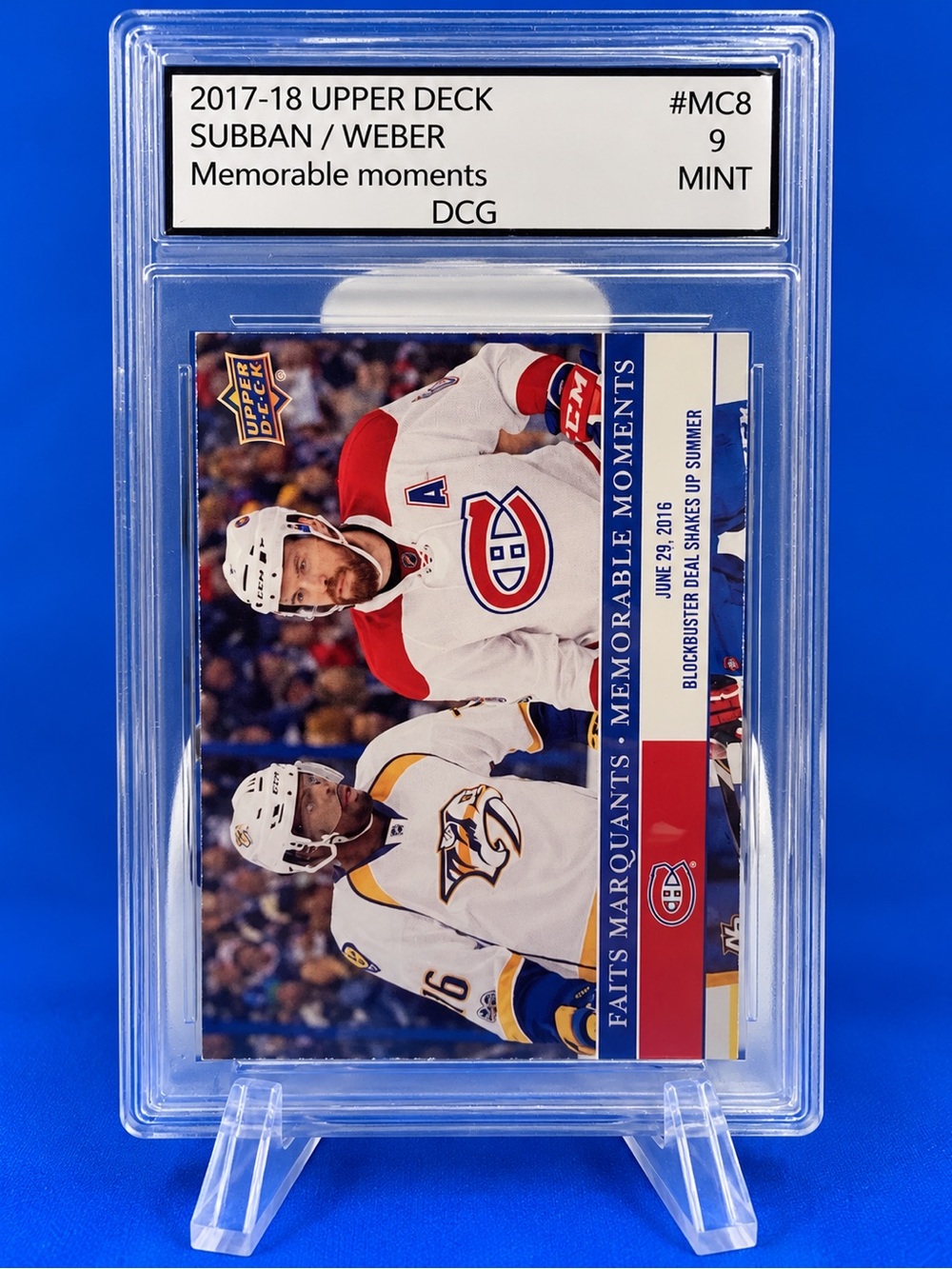 2017 Upper Deck -Shea Weber and PK Subban Montreal Canadiens